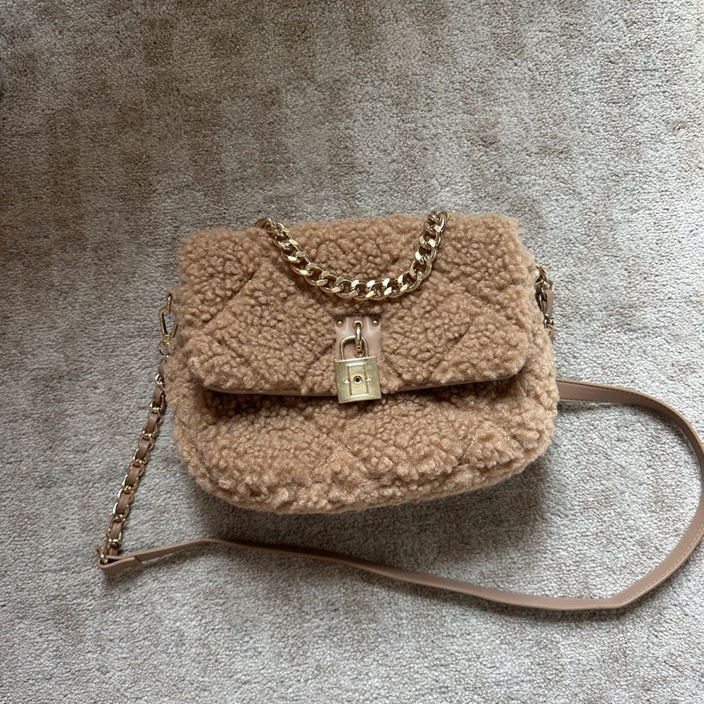 Steve Madden Quilted Sherpa Handbag